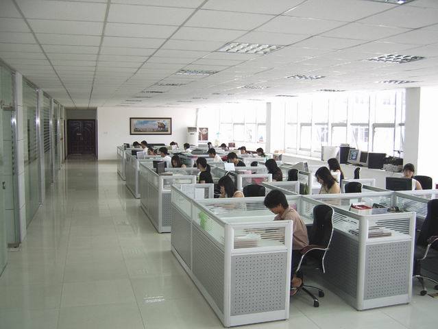 Modern open-plan corporate office interior of Top Sound trade headquarters in Xiamen
