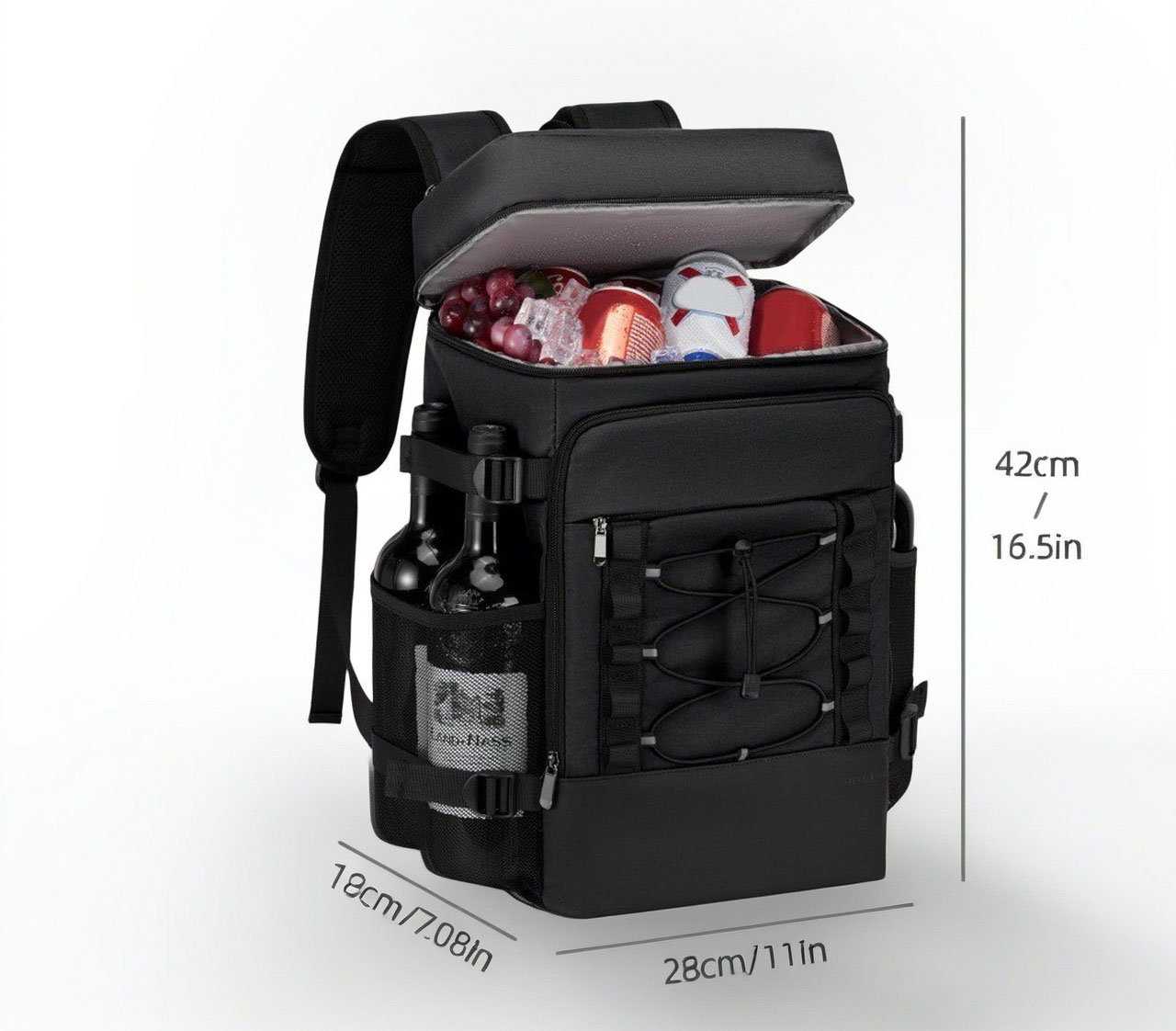 Color options for TPC10015 cooler tote including navy blue, olive green, charcoal grey, and red