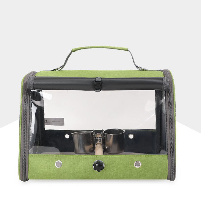 Top view of open zipper entrance allowing pet owners to interact with or feed pets easily