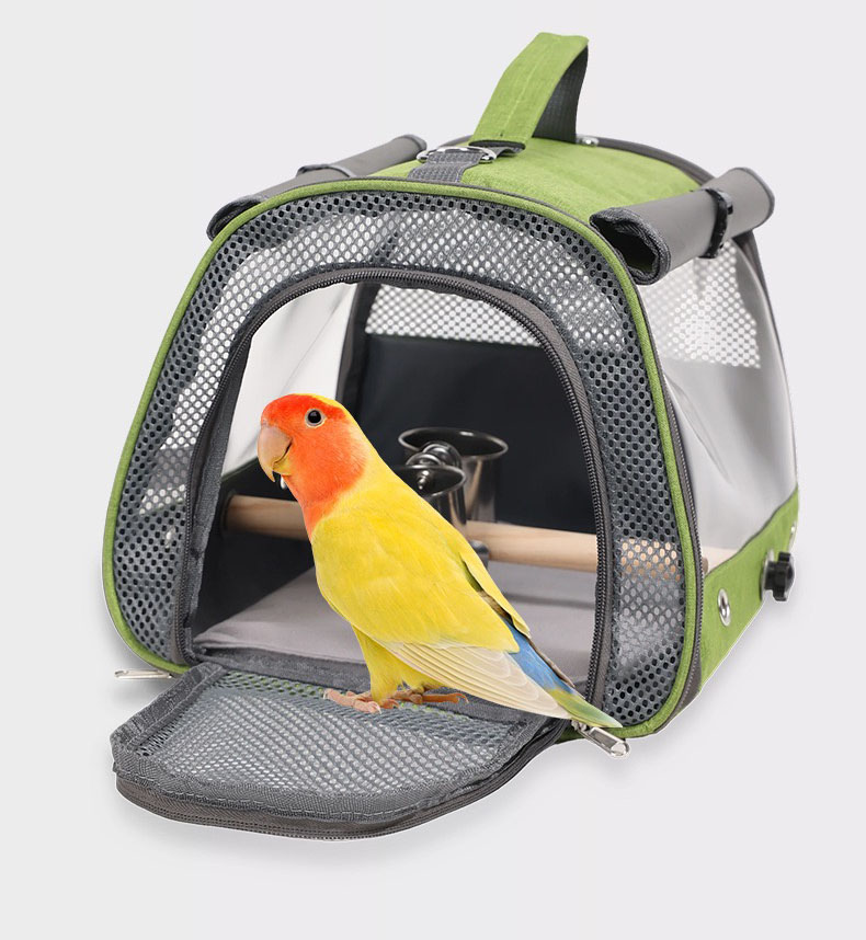 Interior perspective view showing plush removable fleece pad inside the pet carrier floor